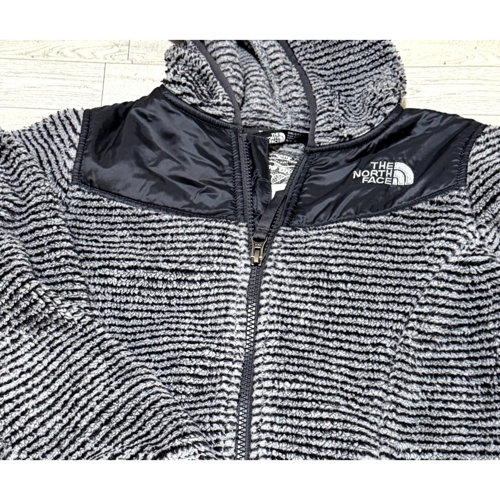 The North Face Youth Girls Gray Oso Hoodie Fleece Soft Plush Jacket MEDIUM 10/12